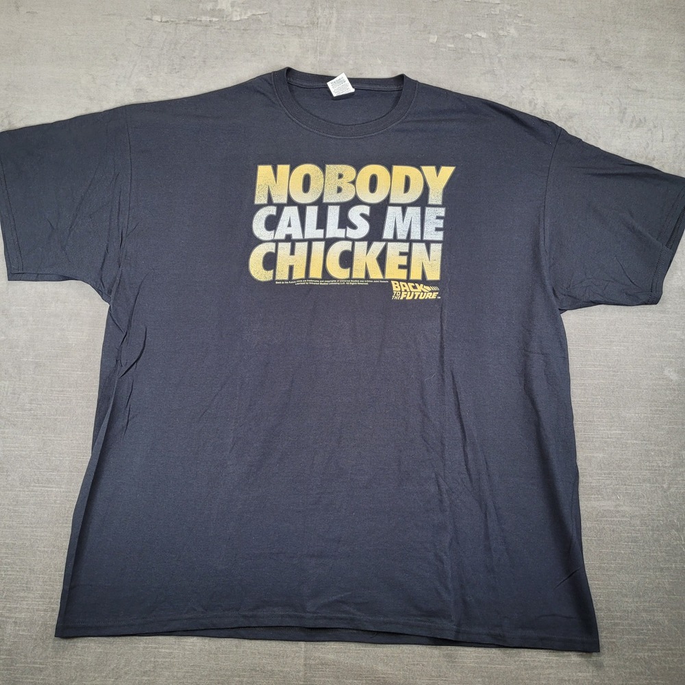 Back to the Future Nobody Calls Me Chicken Movie Graphic T-Shirt 3XL‎